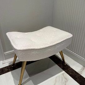 Оттоманка Hygge, слоновая кость/золото