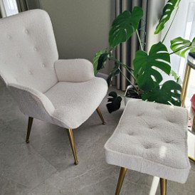 Оттоманка Hygge, темно-бирюзовый/орех