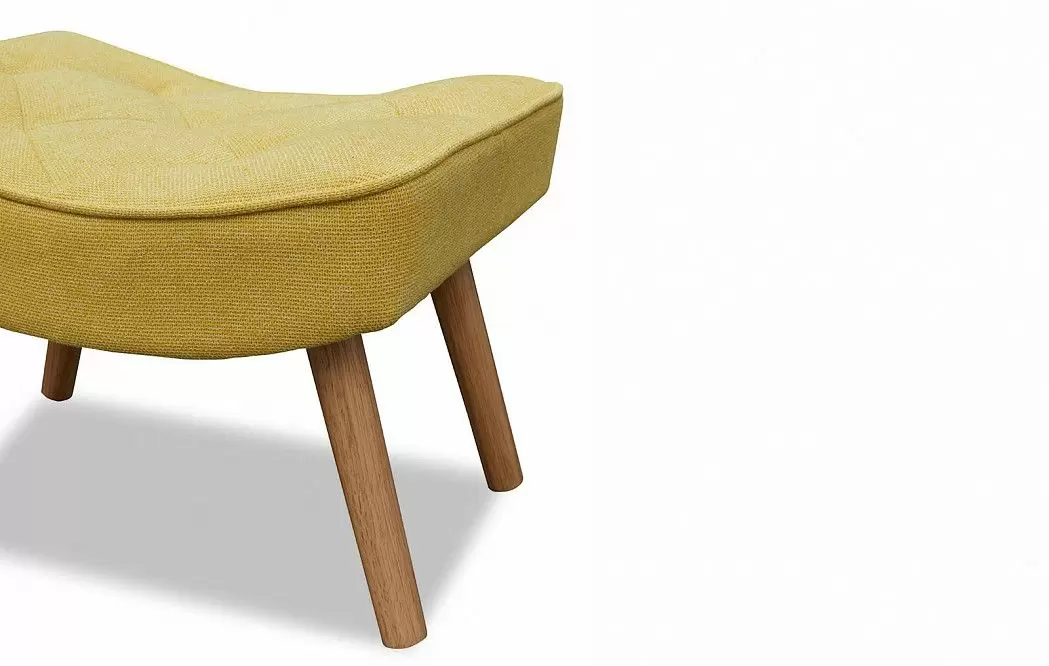 Кресло и оттоманка Hygge, желтый/натуральный - фото 14