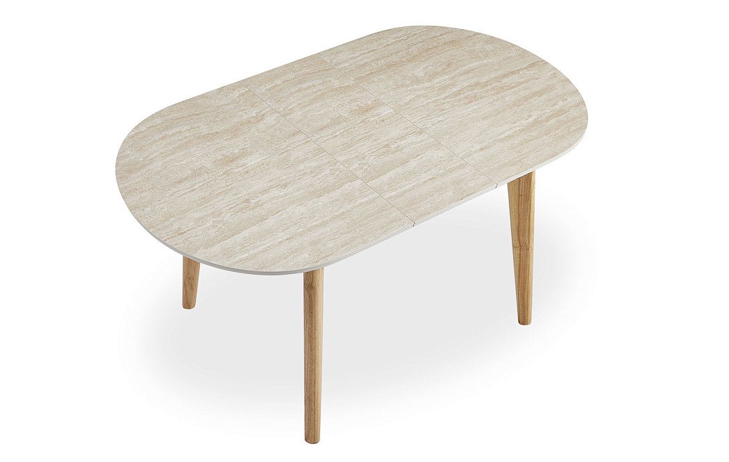 Стол раскладной Elsa 120-150, керамика травертин - фото 7