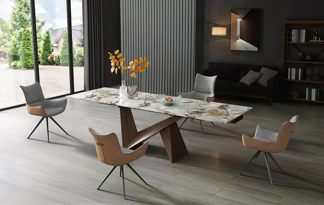 Стол раскладной Portofino 180-260, светлая керамика/орех - фото 4