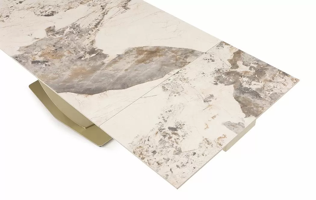 Стол раскладной Luisa 180-280, светлая керамика/шампань - фото 7