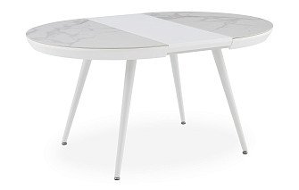 Стол раскладной Valerie 110-150, белая керамика
