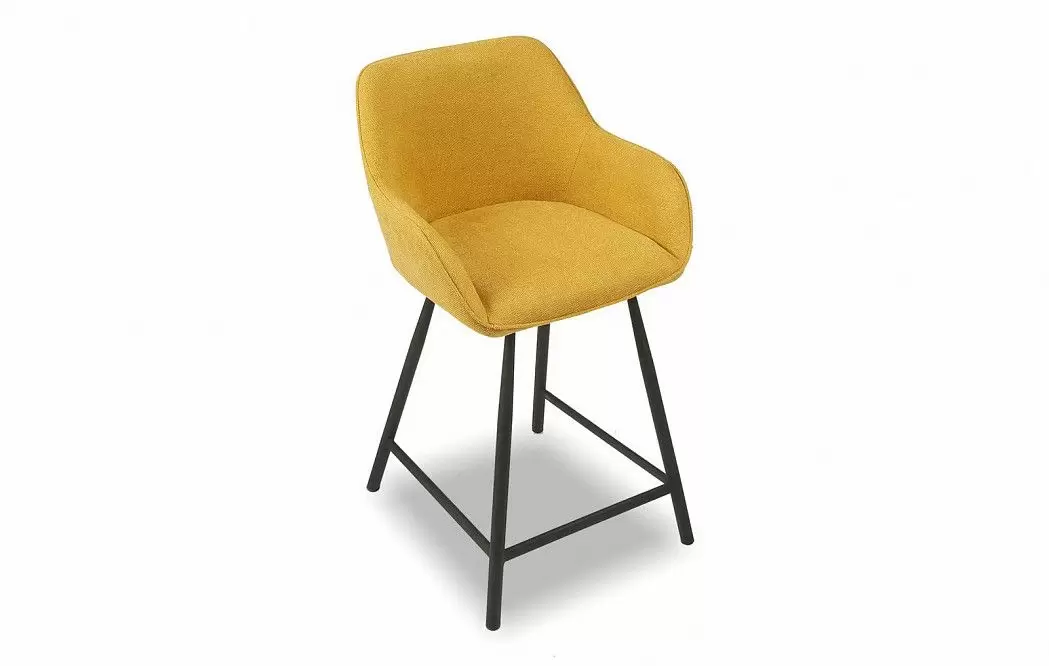 Стул полубарный Edwin, желтый карри/черный - фото 10