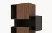Стеллаж Palo Walnut, орех/серая полка