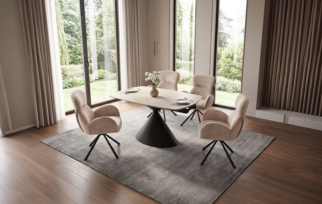 Стол раскладной Sylvia 140-200, травертин - фото 5