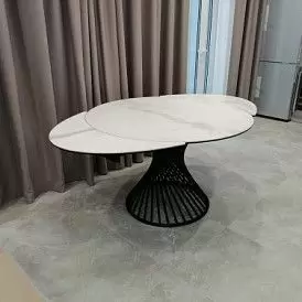 Стол раскладной Tornado 120-180, темная керамика/черный