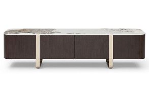 ТВ Тумба Lorraine, керамика/орех/шампань