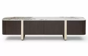 ТВ Тумба Lorraine, керамика/орех/шампань