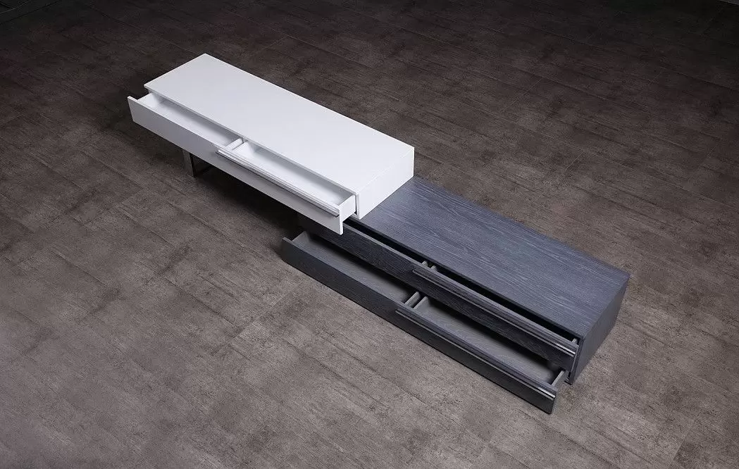 Тумба TV Arrow, белый/серый - фото 8