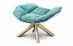 Кресло и оттоманка в стиле Husk, бирюзовый