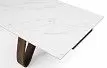 Стол раскладной Lido 160-240, белая керамика/орех