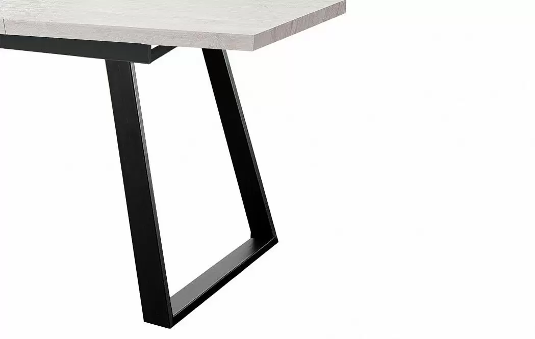 Стол раскладной Denver 120-160, светлый дуб/черный - фото 10