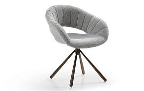 Стул Alessa, серый/бронза