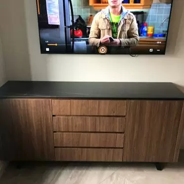 Буфет Nottingham, темная керамика/орех