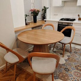 Стул April, серый/бук