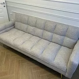 Диван-кровать Madrid, желтый/золотые ножки