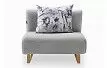 Комплект мягкой мебели Rosy, серый/цветочный принт