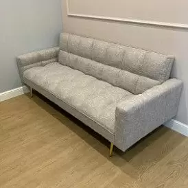 Диван-кровать Madrid, желтый/золотые ножки