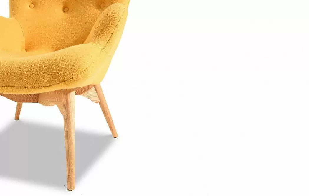 Кресло с оттоманкой Contour, желтый - фото 7