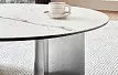 Стол журнальный Storm (100), белый камень/сталь