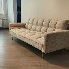 Диван-кровать Madrid, желтый/золотые ножки