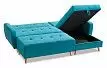 Диван-кровать Riviera угловой правый + оттоманка, бирюзовый цвет