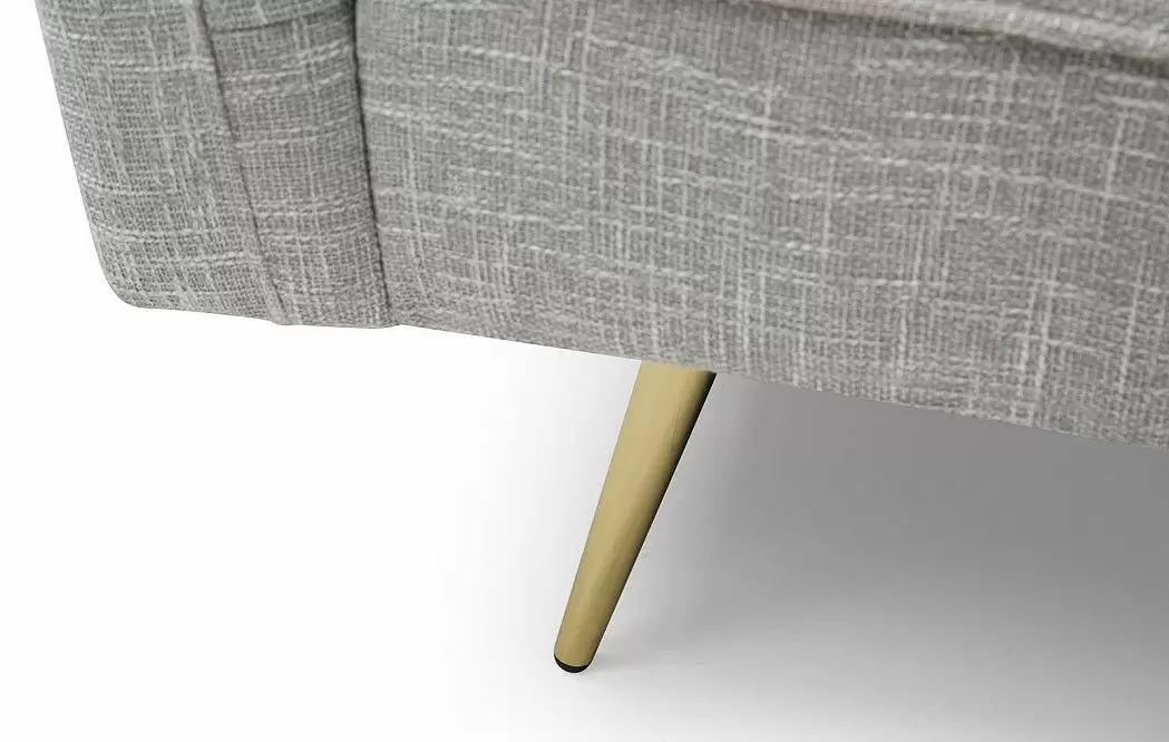 Диван-кровать Madrid, светло-серый/золотые ножки - фото 9