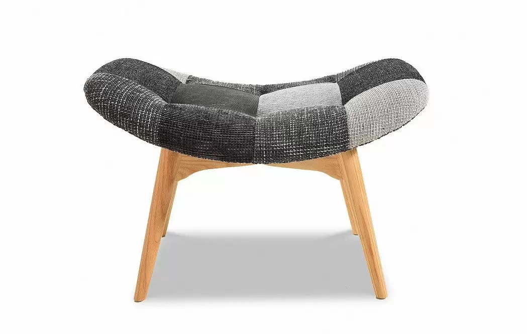 Кресло с оттоманкой Contour, темный пэчворк - фото 8