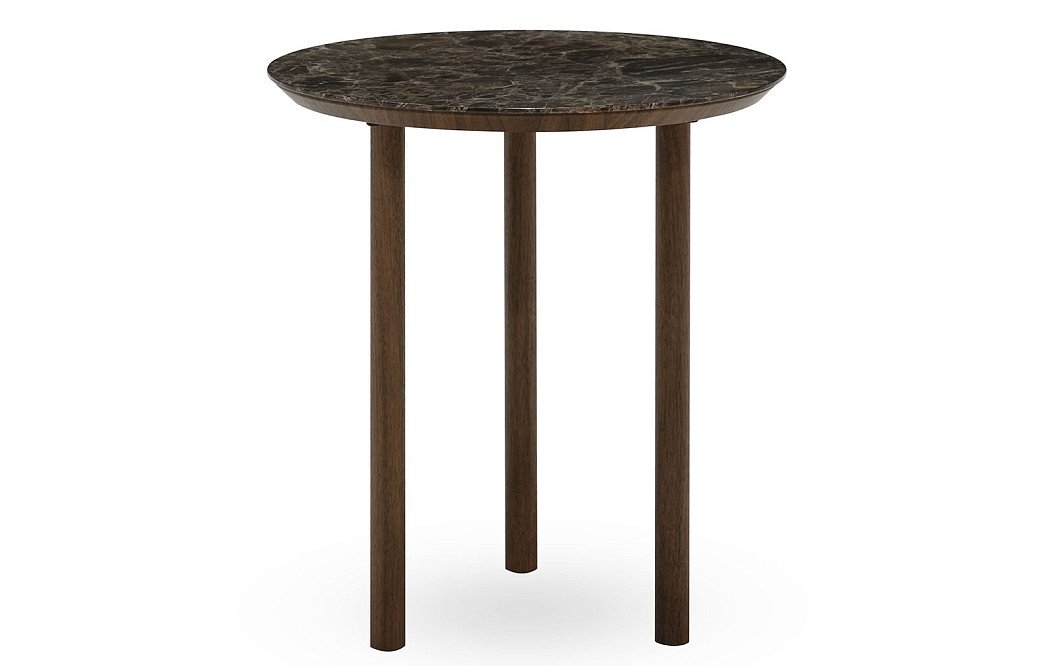 Стол журнальный Candy (45), мраморное стекло/орех