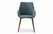 Стул Leona, темно-бирюзовый/орех