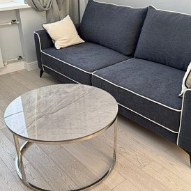 Набор из 2-х столов журнальных Nocturne, черная/белая керамика