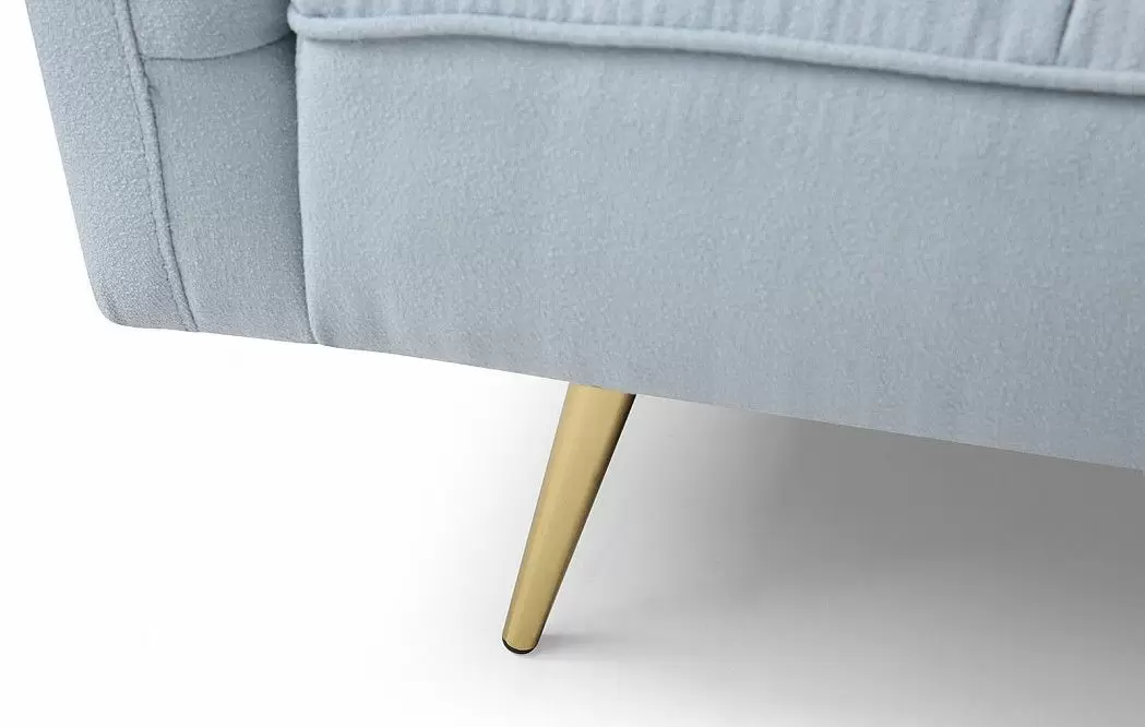 Диван-кровать Madrid, голубой/золотые ножки - фото 7