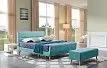 Комплект для спальни Borneo, бирюзовый/белый