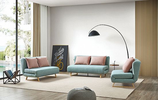 Комплект мягкой мебели Rosy, мята/коралловый