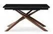 Стол раскладной Ravenna 140-180, черная керамика/орех