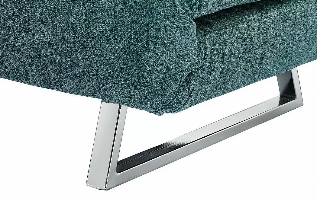 Диван-кровать Rosy 3-х местный, темно-бирюзовый/хром - фото 7