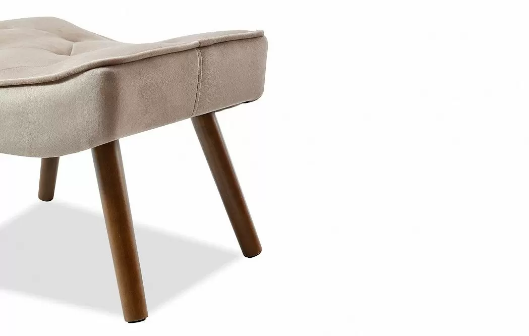 Кресло и оттоманка Hygge, бежевый/орех - фото 15