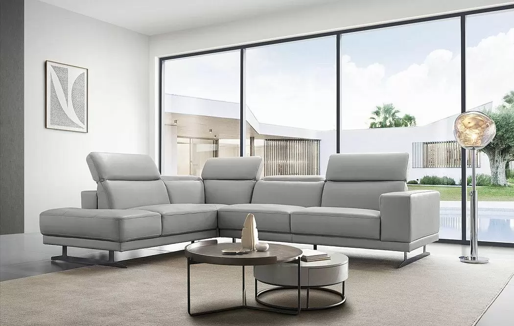 Диван Lester угловой (левый), светло-серый