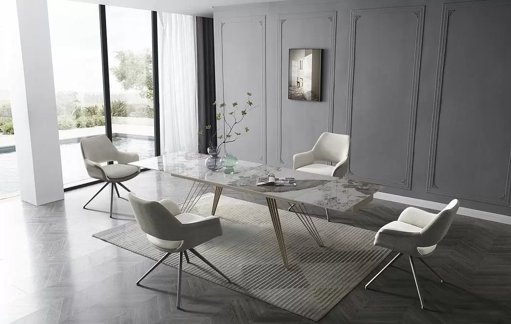 Стол Parma шампань + 4 стула Ruth