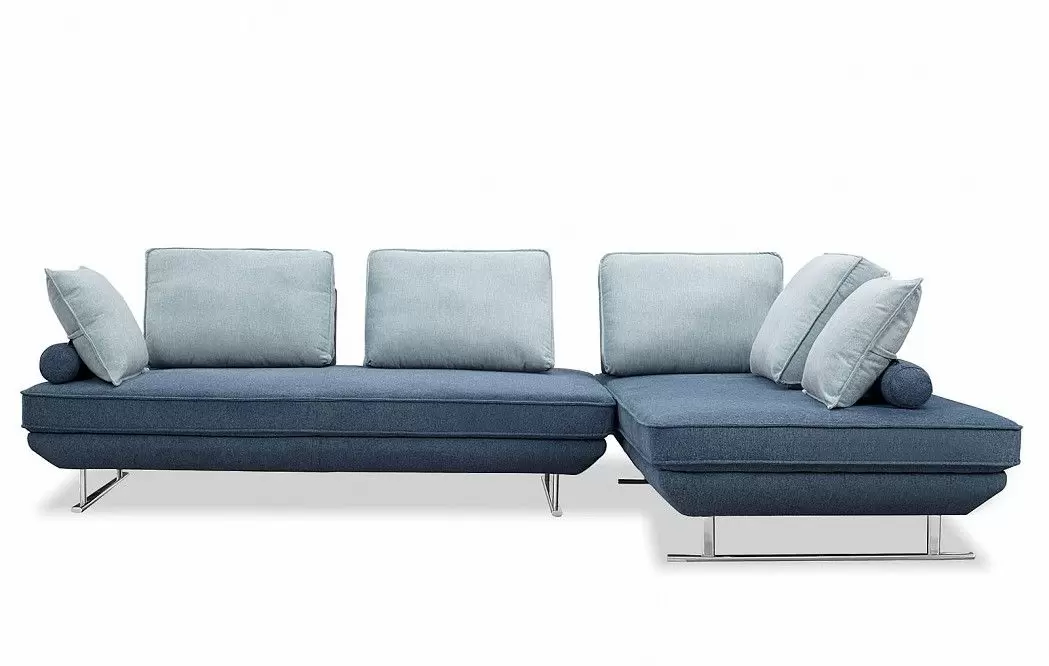 Диван-трансформер Bergamo угловой, темно-синий/бирюзовый - фото 9