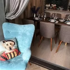 Кресло с оттоманкой Contour, желто-зеленый