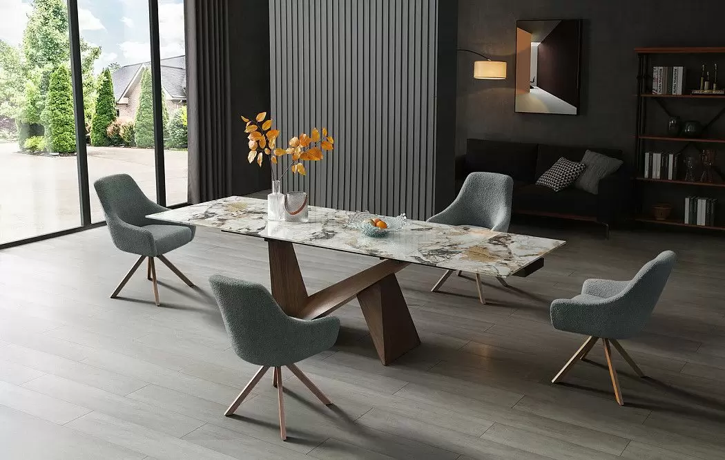 Стол раскладной Portofino 180-260, светлая керамика/орех - фото 5