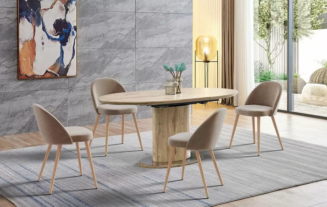 Стол раскладной Irma 140-180, натуральный - фото 15