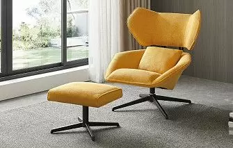 Кресло и оттоманка Boston, желтый