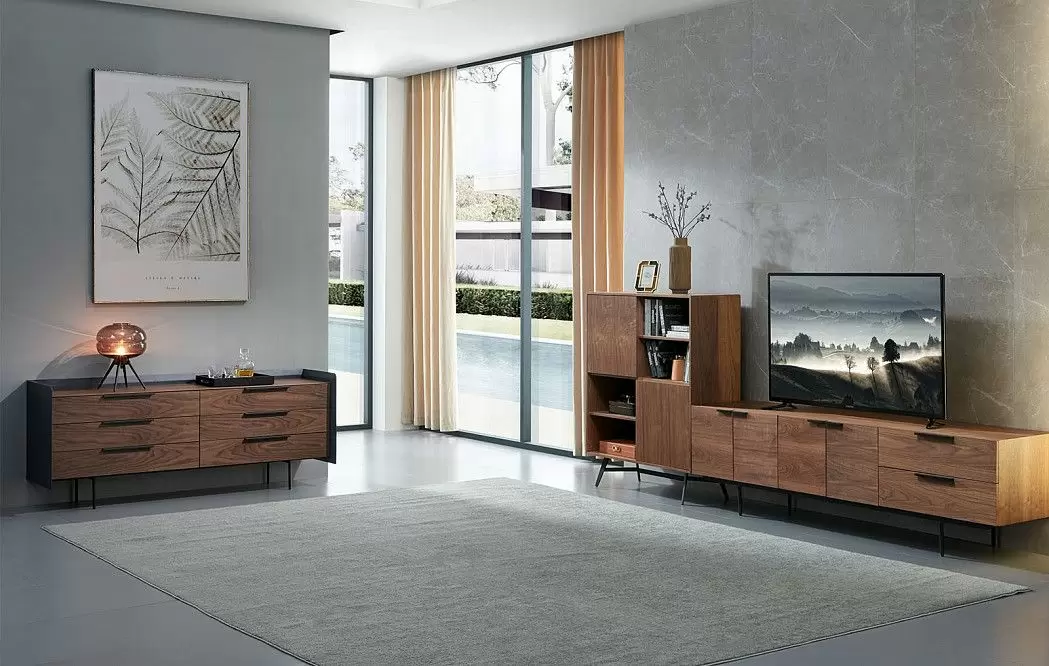 Комплект для спальни Madeira, серо-коричневый/орех - фото 16