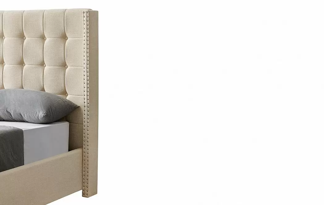 Кровать с подъемным механизмом Vivien 160x200, бежевый - фото 12