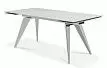 Стол раскладной Ramses 160-230, белый мрамор/хром