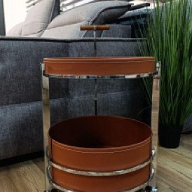 Столик сервировочный Eric (40), коричневый/сталь