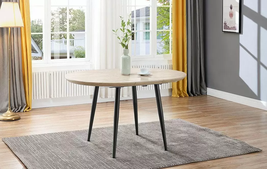 Стол раскладной Leticia 100-130, дуб/черный - фото 6